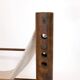 Solid wood armchair with adjustable backrest.