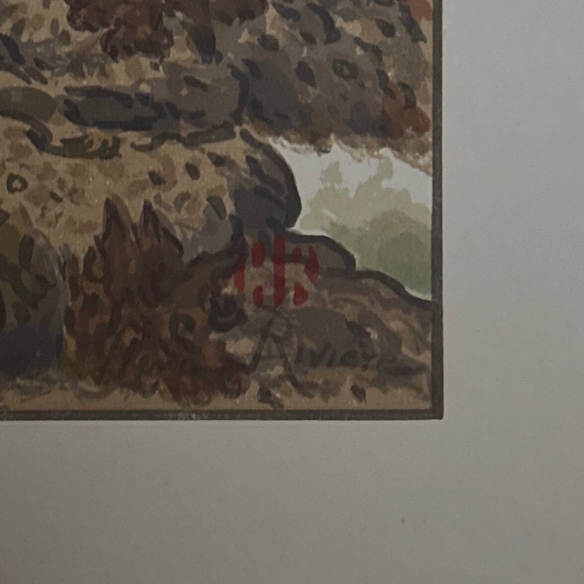 Lithograph by Henri Rivière The Wind of Noroît - The Seaweeds