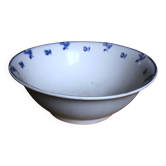 Blue salad bowl Digoin Art Deco Flowers