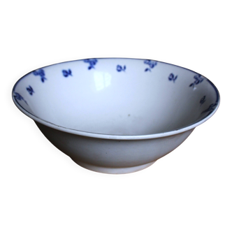 Blue salad bowl Digoin Art Deco Flowers