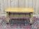 Coffee table from the 70s, rattan and tanned shelf