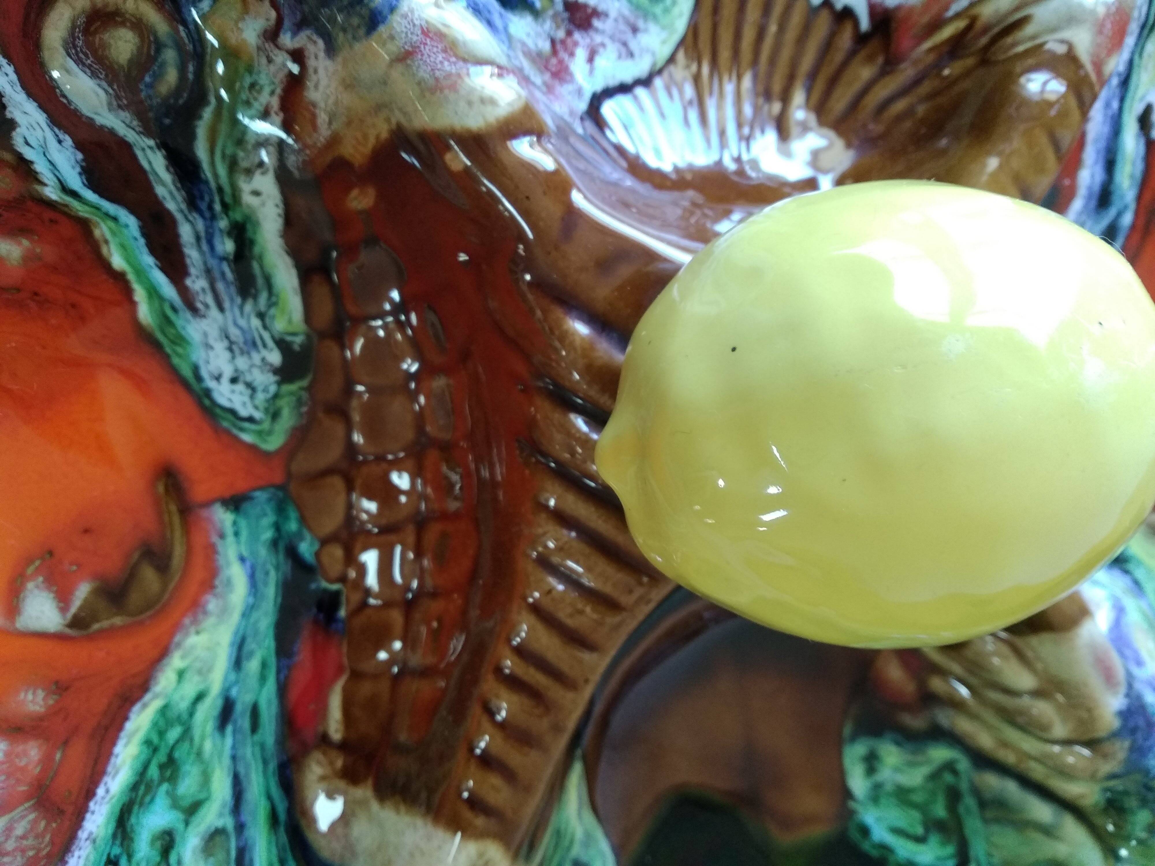 Vallauris Lemon Barbotine Dish