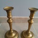Paire de chandeliers en laiton