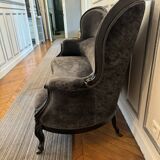 Set of sofa + 2 restored Napoleon III armchairs