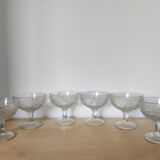 set of 6 thick glass ice cups decor vintage fruits