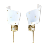 Pair of brass wall light 60s