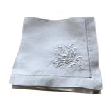 Set of six embroidered linen tea towels