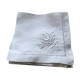Lot de six serviettes à thé en lin brodées