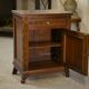 Brutalist bedside table/occasional furniture in oak from the 1960s.