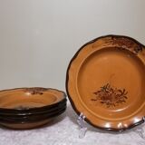 Set of 5 hollow plates in polish ceramic
