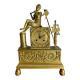 Period clock restoration XIXth in gilded bronze