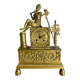 Period clock restoration XIXth in gilded bronze