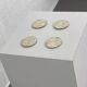 Set of 4 vintage mother-of-pearl coasters