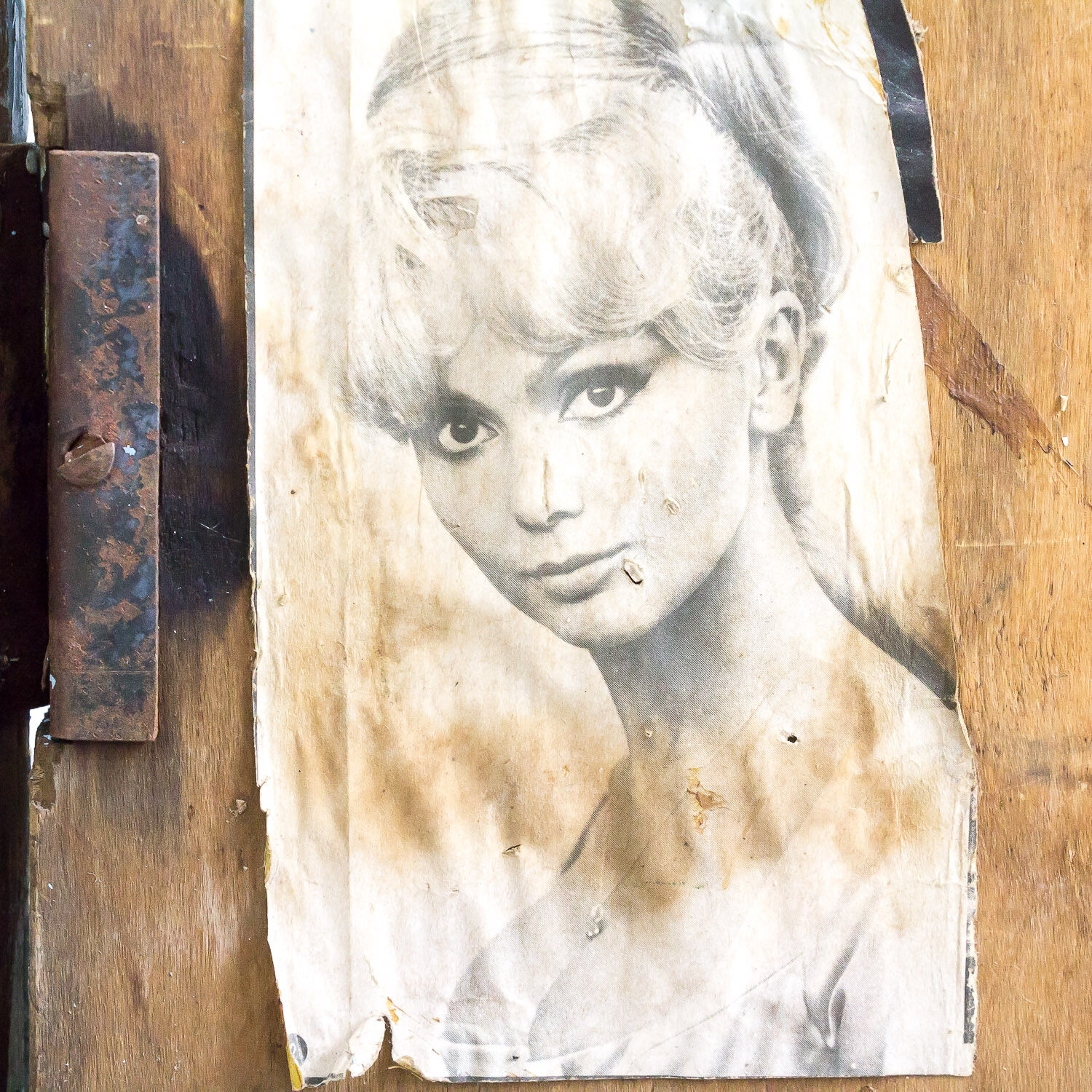 Antique industrial workbench