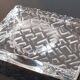 vintage 858g crystal ashtray / pressed mold