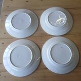 4 old flat plates Terre de fer