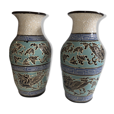Paire de vases Kéramis art déco