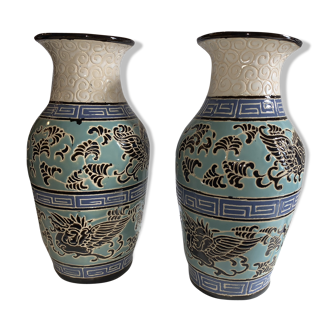 Pair of Art Deco Kéramis vases
