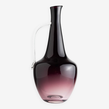 Vase vintage Soliflore en verre coloré Amethtst