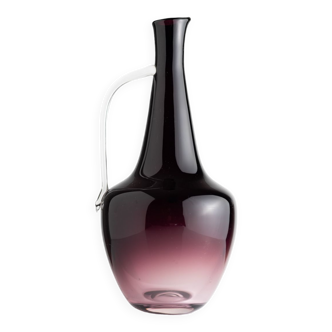 Vase vintage Soliflore en verre coloré Amethtst