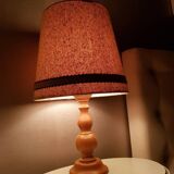 Lampe de table en bois scandinave 70s