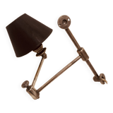 Articulated wall light in patinated nickel Chehoma 1987