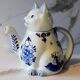 Delfts ceramic cat teapot