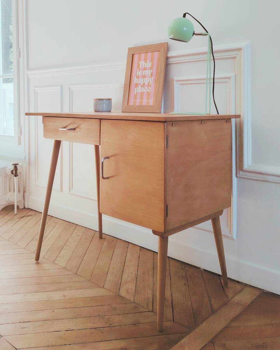 Renovated vintage Baumann desk, 1950s