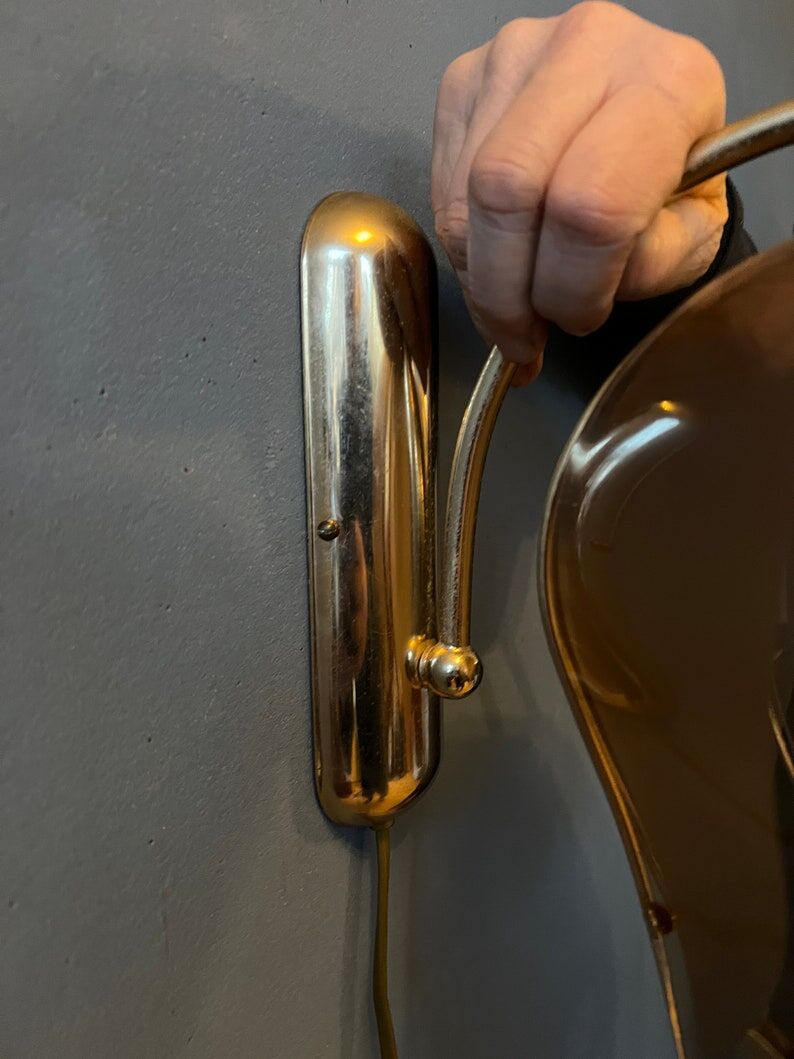 Vintage wall lamp Hollywood Regency Golden Flower