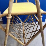 Vintage rattan magazine holder
