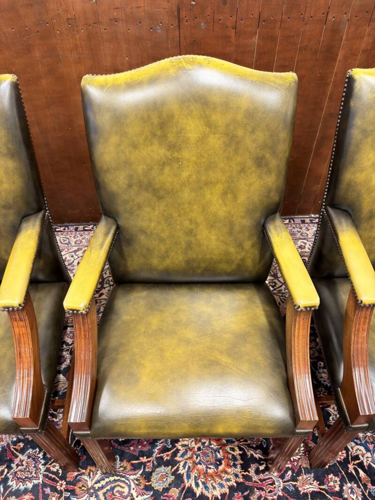 Set of Classic English Chesterfield President Chairs