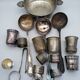Egg cups, ladles, timpani. christofle, ercuis, sfam. silver plated.