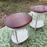 Pair of oval bedside tables