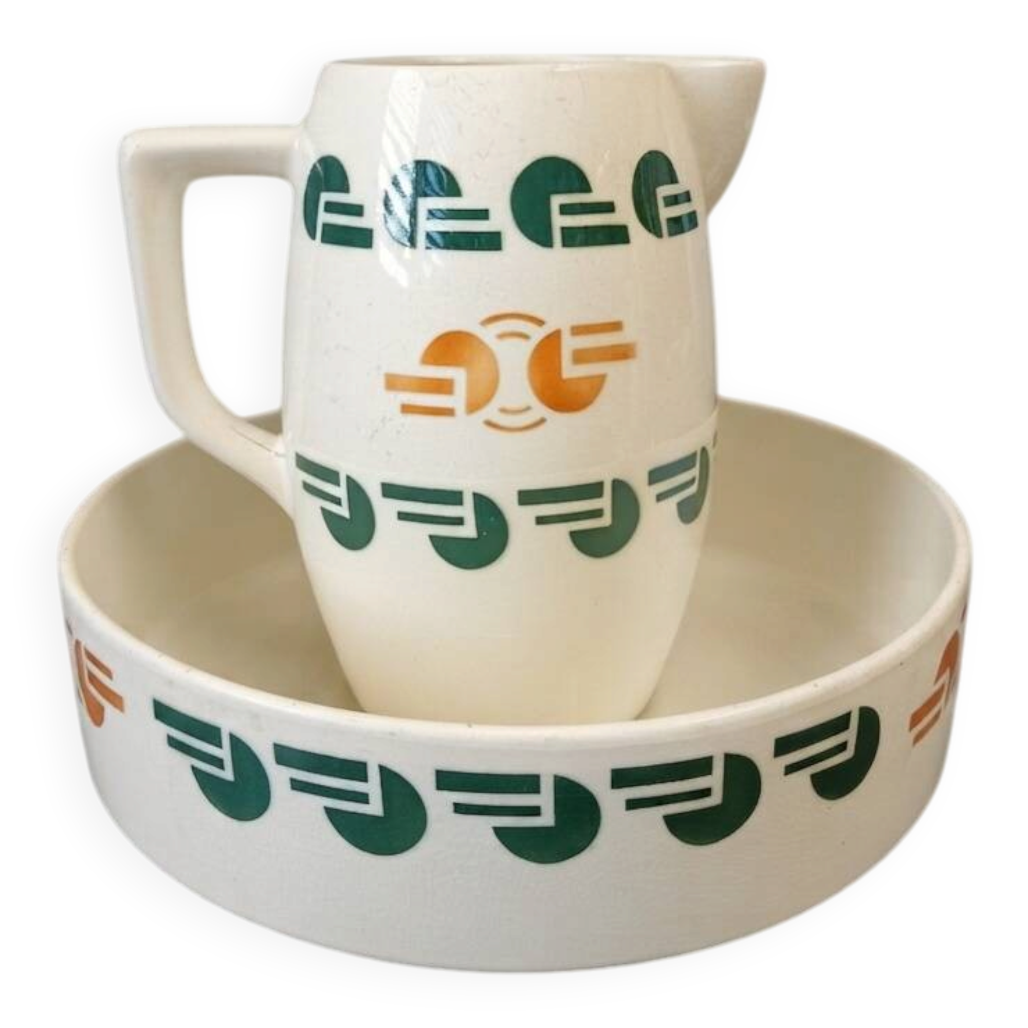 Art Deco toilet set "Pistole", Salins, E. Charbonnier