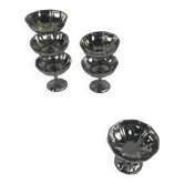 Set of 6 metal ice cream bowls, 1970 - Set E