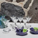 Blue ceramic melon pitcher