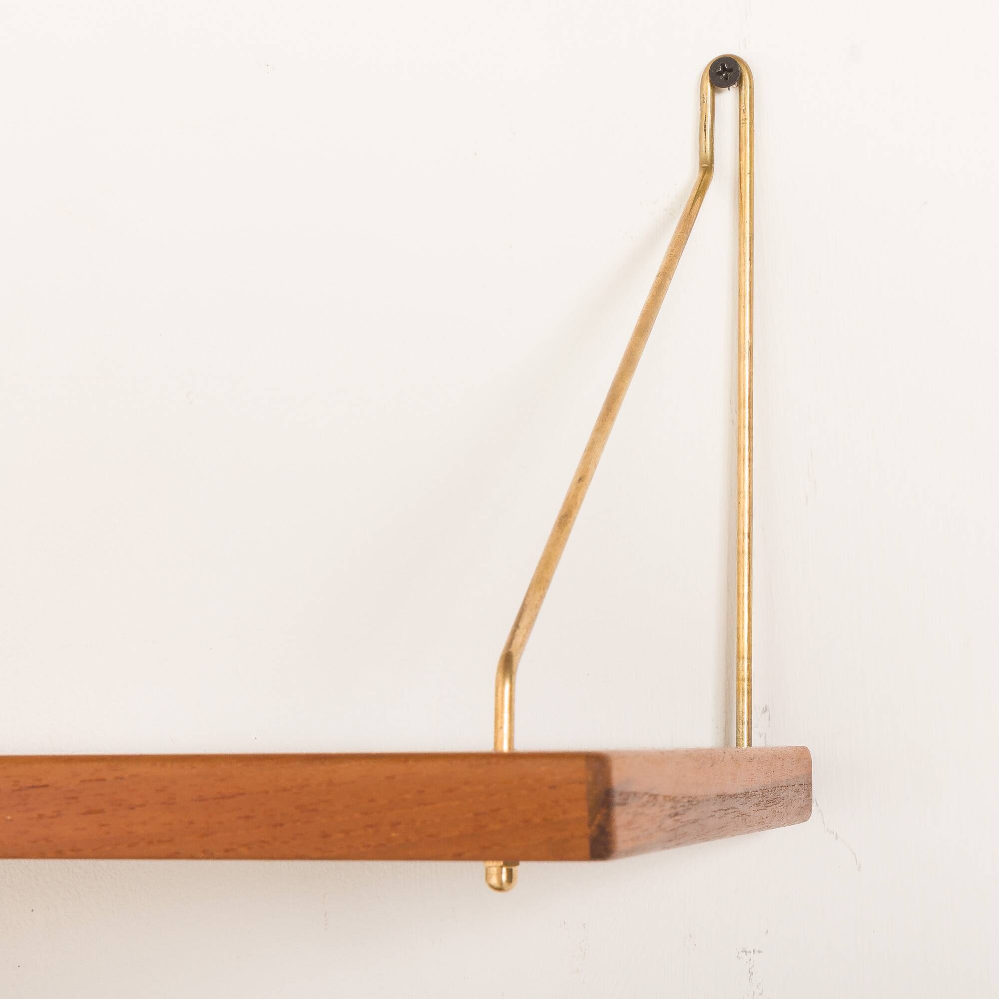 Set of 2 Danish mid century teak  floating shleves, 1960s