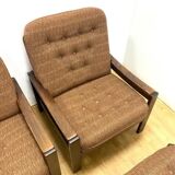 Retro armchairs with footstools, Hikor, 1970s