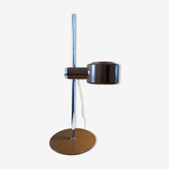 Lampe de table piccolo brown and chrome par Lyfa du Danemark, années 1970