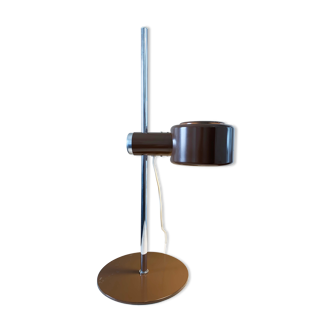 Lampe de table piccolo brown and chrome par Lyfa du Danemark, années 1970