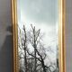 Beveled mirror gilded frame 140x42