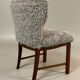 Danish beside chair in grey sheep skin  1940s