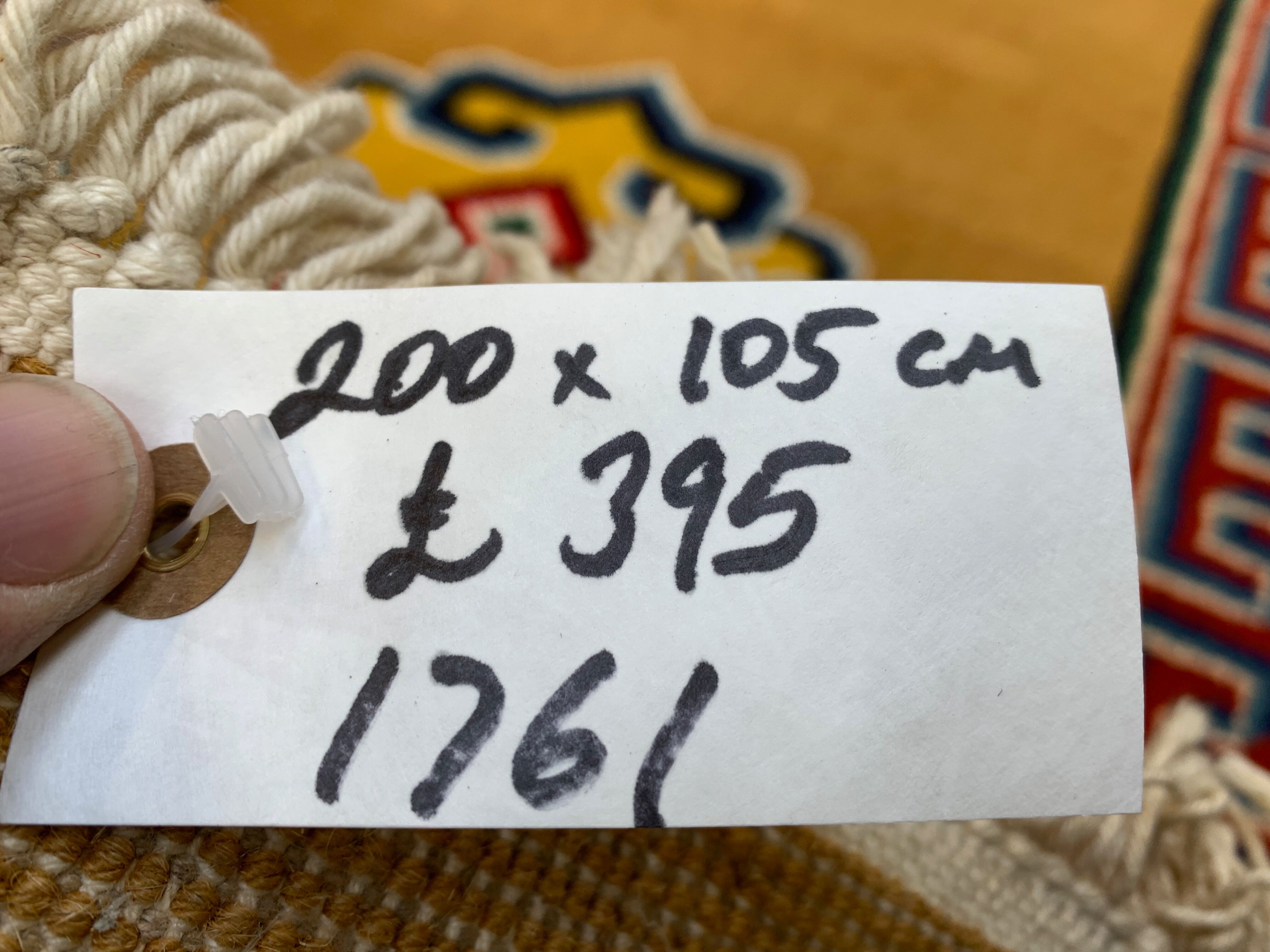 Rare Mongolian Rug 200x105 cm, Vintage Old Tribal