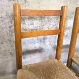 Pair of straw chairs