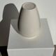 Modern oblong white vase H18.5