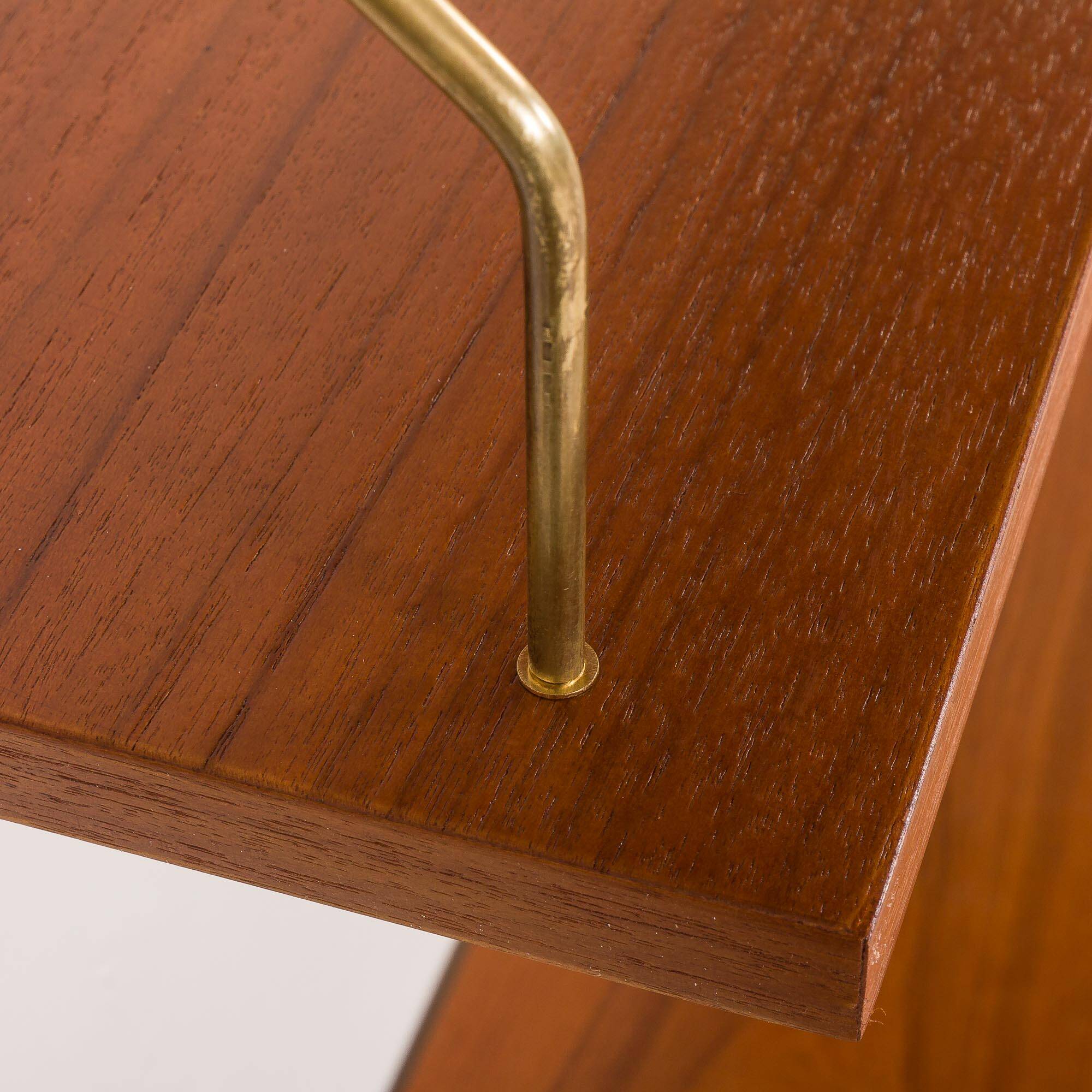 Danish teak shelving unt with a desk in the style of Poul Cadovius, 1960s