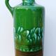 Bottle, vintage soliflore in enamelled terracotta