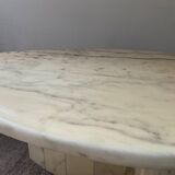 Vintage Carrara marble coffee table