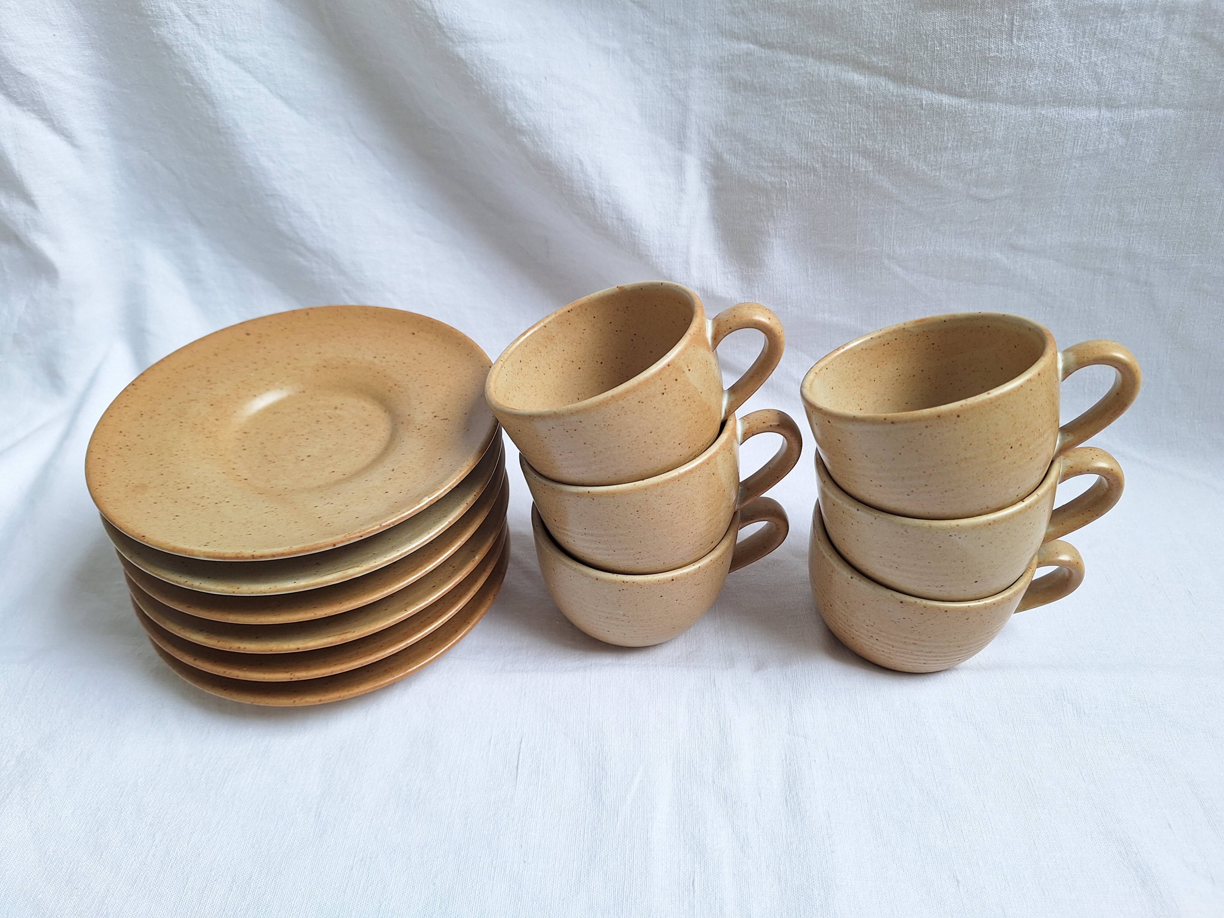 Vintage village stoneware mugs