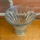 Pair Antique Clear Molded Vase Vintage Decoration #C596